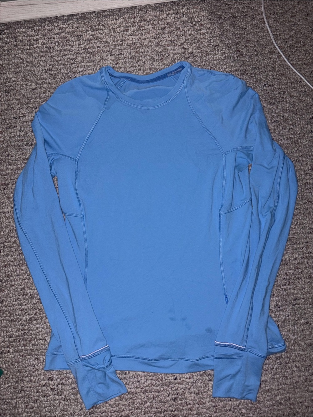 lululemon rulu run long sleeve top. Size 8. Please note stain on front.